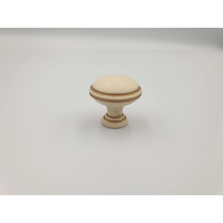Gałka meblowa GAMET GR49 kremowy złote przetarcia retro