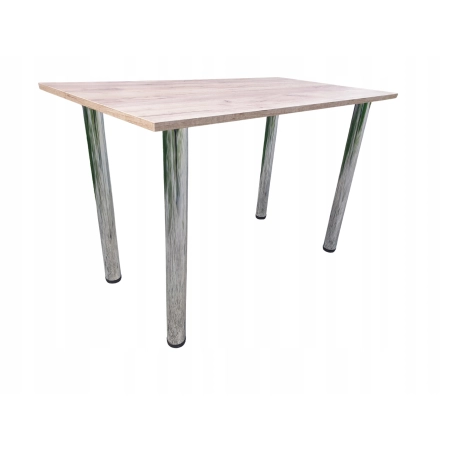 Stół do kuchni jadalni dąb złoty craft 100 x 60 x 72,6 cm loft nogi chrom