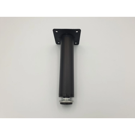 Nóżka meblowa czarna METALOWA okrągła H-150 regulowana (698)