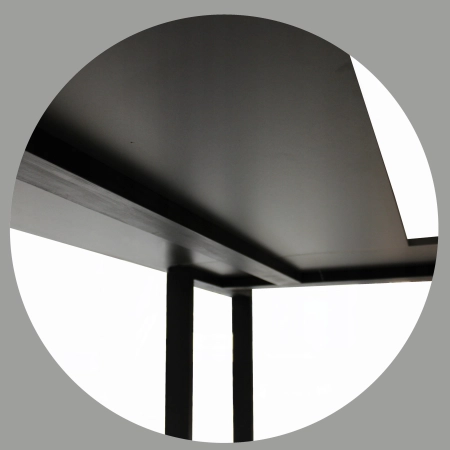 BIURKO NAROŻNE LOFT GAMINGOWE LEWE 200x135 BLAT 18mm CZARNE PEŁNA RAMA