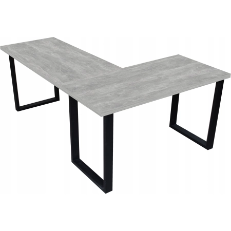 BIURKO NAROŻNE LOFT KOMPUTEROWE LEWE DUŻE 200 x 135 BLAT 36mm BETON