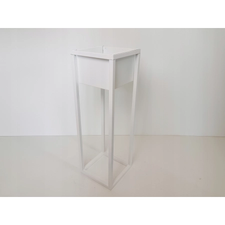 Kwietnik Stojący Stojak na kwiaty loft biały 70cm