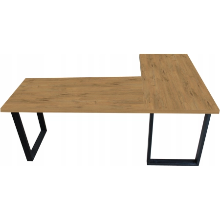 BIURKO NAROŻNE LOFT KOMPUTEROWE LEWE DUŻE 200 x 135 BLAT 36mm LANCELOT