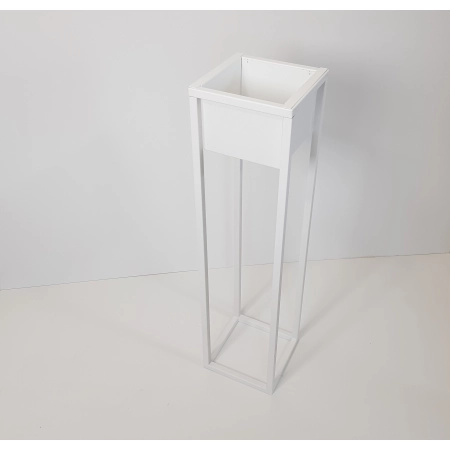 Kwietnik Stojący Stojak na kwiaty loft biały 90cm