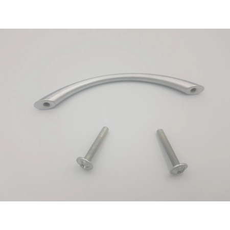 Uchwyt meblowy łukowaty aluminium srebrny