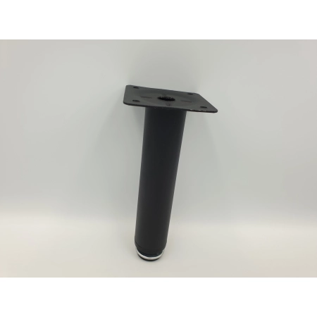 Nóżka meblowa czarna METALOWA okrągła H-150 regulowana (698)