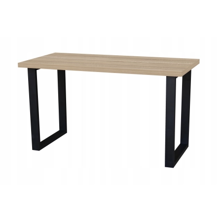 STÓŁ DO SALONU LOFTOWY INDUSTRIALNY 4/6 OSÓB 135x65 GRUBY BLAT DĄB SONOMA