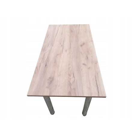Stół do kuchni jadalni dąb złoty craft 100 x 60 x 72,6 cm loft nogi chrom
