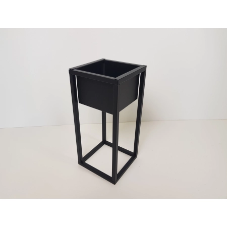 Kwietnik Stojący Stojak na kwiaty loft czarny 50cm