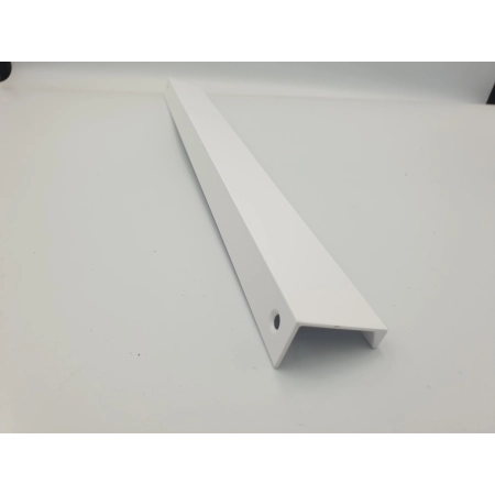 UCHWYT MEBLOWY KRAWĘDZIOWY NAKŁADANY PŁASKI UM-496 L-320 BIAŁY (574)