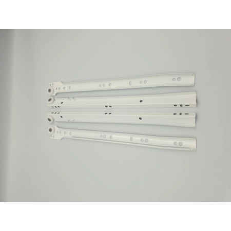Prowadnica meblowa rolkowa 22 x 350 x 12 mm biały