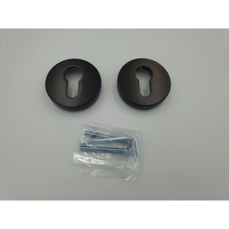 Klamka wewnętrzna Gamet Szyld z otworem na wkładkę czarny