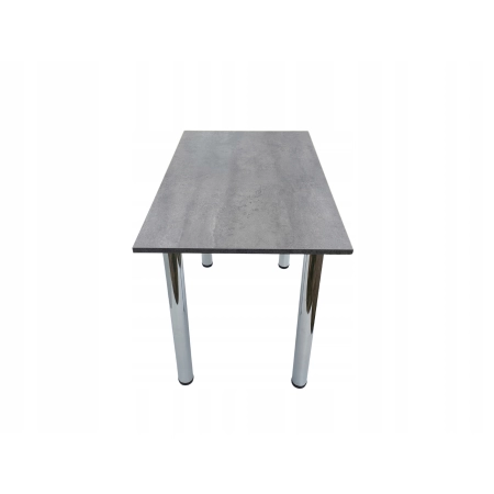 Stół do kuchni jadalni beton jasny 120 x 60 x 72,6 cm nogi chromowane