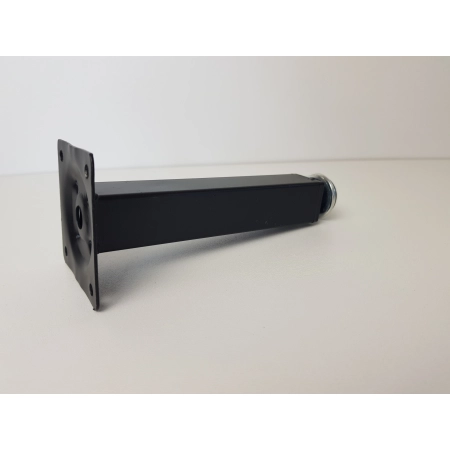 Noga meblowa kwadratowa regulowana 15 cm czarny mat