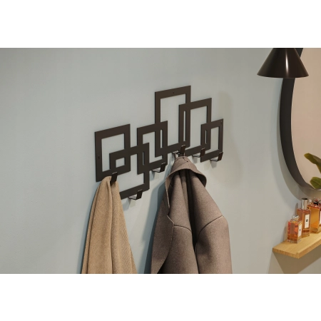 Wieszak wiszący czarny metalowy loft Gamet (171)