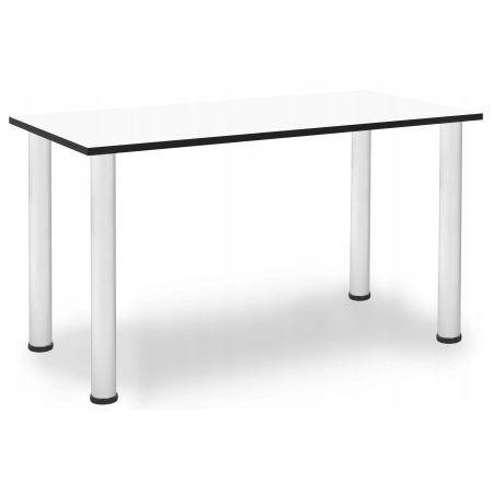 BIURKO GAMINGOWE DLA GRACZY KOMPUTEROWE DUŻE STABILNE BIAŁE Z CZARNYM