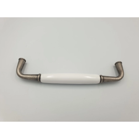 Uchwyt meblowy UP16 nikiel / porcelana WHT 128mm