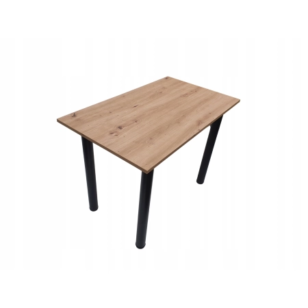 Stół do kuchni jadalni dąb artisan 115 x 60 x 72,6 cm loftowy nogi czarne