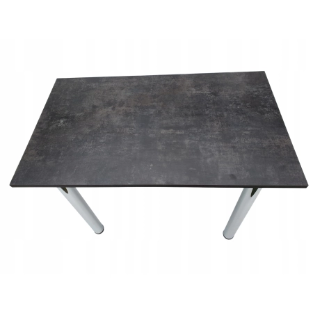 Stół do kuchni jadalni beton ciemny 100 x 60 x 72,6 cm nogi chrom