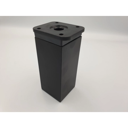 Noga meblowa kwadratowa regulowana czarna H-10 cm (485)