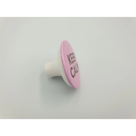 Gałka meblowa młodzieżowa keep calm różowa GAMET GX01