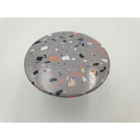 Gałka meblowa do pokoju młodzieżowego, terazzo szare Gamet