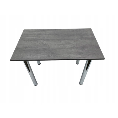 Stół do kuchni jadalni beton jasny 100 x 60 x 72,6 cm nogi chromowane