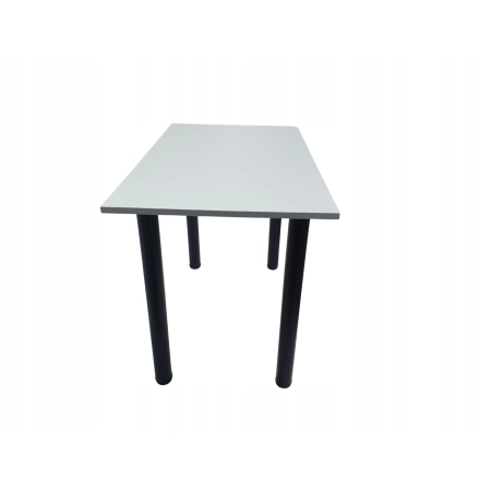 Stół do kuchni jadalni biały 120 x 60 x 72,6 cm nogi czarne