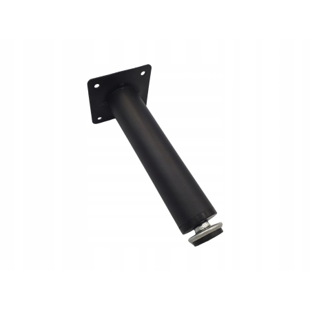 Nóżka meblowa czarna METALOWA okrągła H-150 regulowana (698)