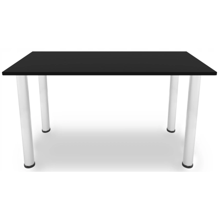 BIURKO GAMINGOWE DLA GRACZY KOMPUTEROWE DUŻE STABILNE CZARNE BIAŁE NOGI