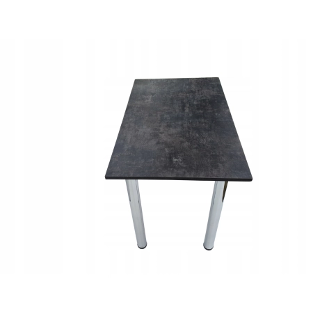 Stół do kuchni jadalni beton ciemny 100 x 60 x 72,6 cm nogi chrom