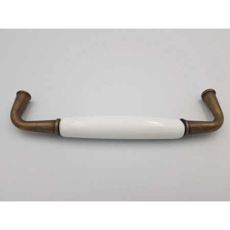 Uchwyt meblowy złoty/porcelana, retro, stylizowany, Gamet