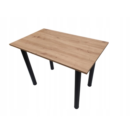 Stół do kuchni jadalni dąb artisan 120 x 60 x 72,6 cm loftowy nogi czarne