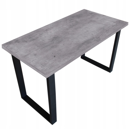 BIURKO KOMPUTEROWE LOFTOWE GAMINGOWE DLA GRACZY 135cm x 65cm BETON JASNY