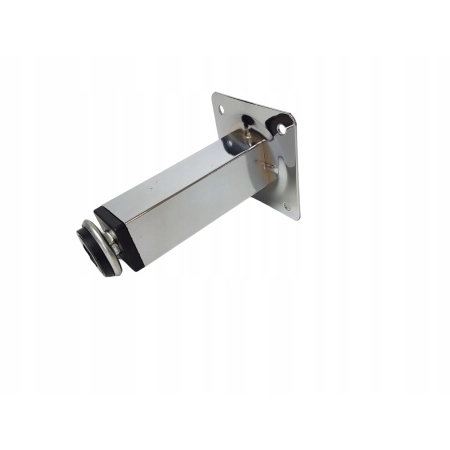Noga meblowa kwadratowa regulowana 10 cm chrom