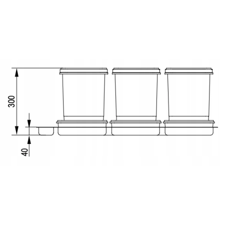 Zestaw koszy Rejs 4 szt. 44 l
