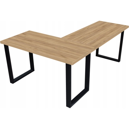 BIURKO NAROŻNE LOFT KOMPUTEROWE PRAWE DUŻE 200 x 135 BLAT 36mm DĄB ZŁOTY