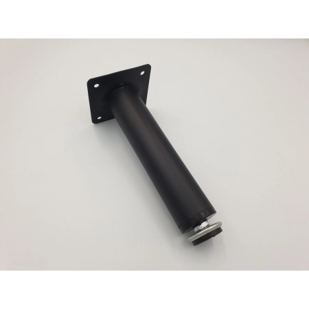 Nóżka meblowa czarna METALOWA okrągła H-150 regulowana (698)