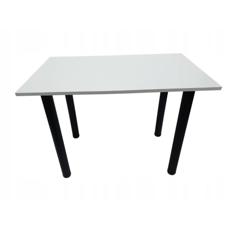 Stół do kuchni jadalni biały 120 x 60 x 72,6 cm nogi czarne