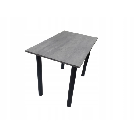 Stół do kuchni jadalni beton jasny 115 x 60 x 72,6 cm nogi czarne