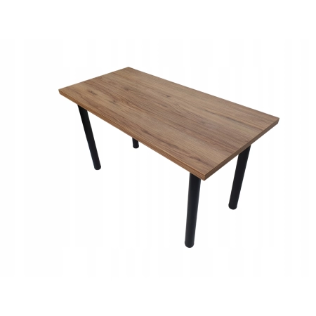 Stół do kuchni jadalni gruby blat dąb odwieczny 135 x 65 x 75cm nogi czarne