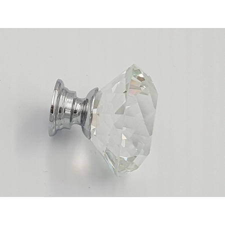 Uchwyt meblowy gałka błyszcząca, kryształ Gamet