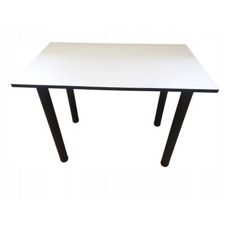 Stół do kuchni jadalni biały z czarnym obrzeżem 115 x 60 x 72,6 cm